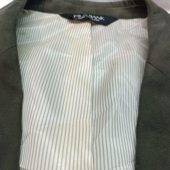 Jos A Bank Green Micropoly Suede Solid Men's Size 42R Sport Coat Blazer Preppy